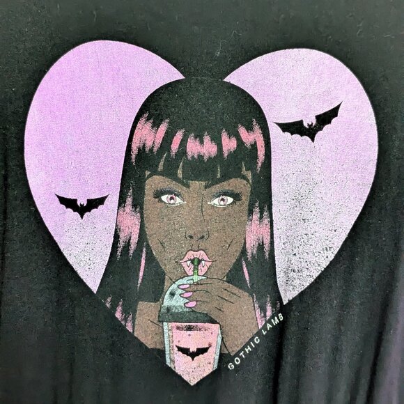 Upcycled Goth Vampie Dress - Picture 4 of 9